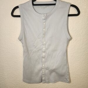 Abercrombie & Fitch Sleeveless Light blue Button-Up Top size S